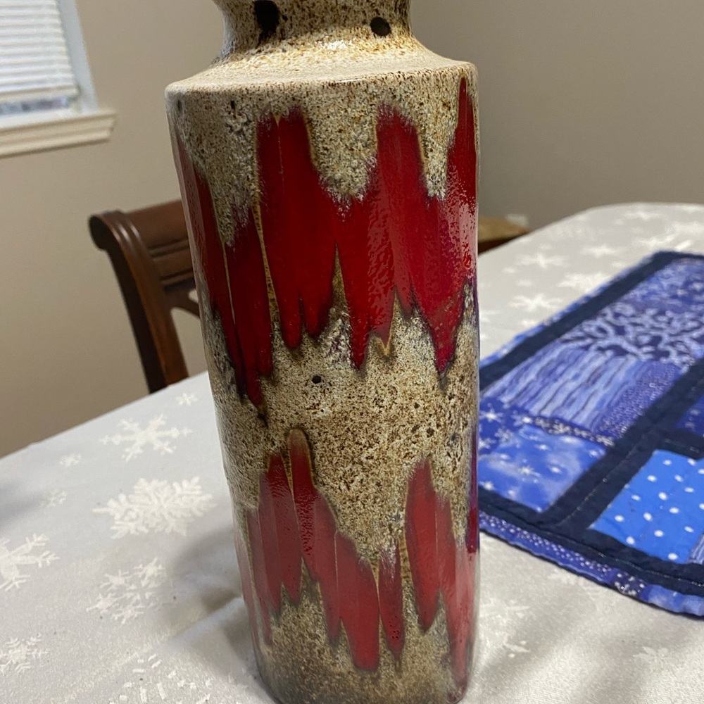 Vintage Zig Zag Ceramic West German Studio Pottery by Scheurich, Germany, 1970